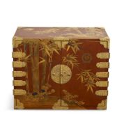 A LACQUER AND GILT MOUNTED CABINET Meiji period