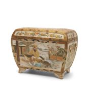 A Satsuma incense casket, Japan, Meiji period,