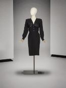 Christian Dior Boutique, collection Prêt-à-Porter, circa 1990. Robe de jour en lainage ...