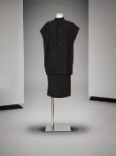 Christian Dior, collection Haute Couture, circa 1985. Ensemble en soie noire et strass Christian ...