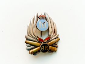 Kingdom of Romania - 7 Year Badge of the Anti-Aircraft Artillery Regiment, King Michael I Model (194