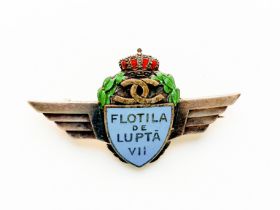 Kingdom of Romania - 7 Year Badge of the Combat Aviation Flotilla
