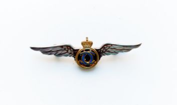 Kingdom of Romania - Civil Pilot Badge, King Carol II Model
