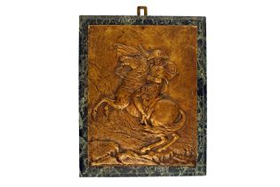 A Brass Portrait of Napoleon by J. L. David.