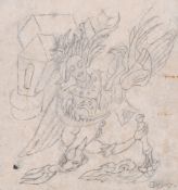Fortunato Depero - Figura alata con uccello, 1929/1930