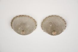 Seguso Vetri d?Arte - Paar Deckenleuchten Hotel Bristol Meran, 1953/1954