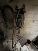Contents of Spray Booth: Dry Filter, Sprayshop 31-26 Spray Pump and 2 Timber Trestles
