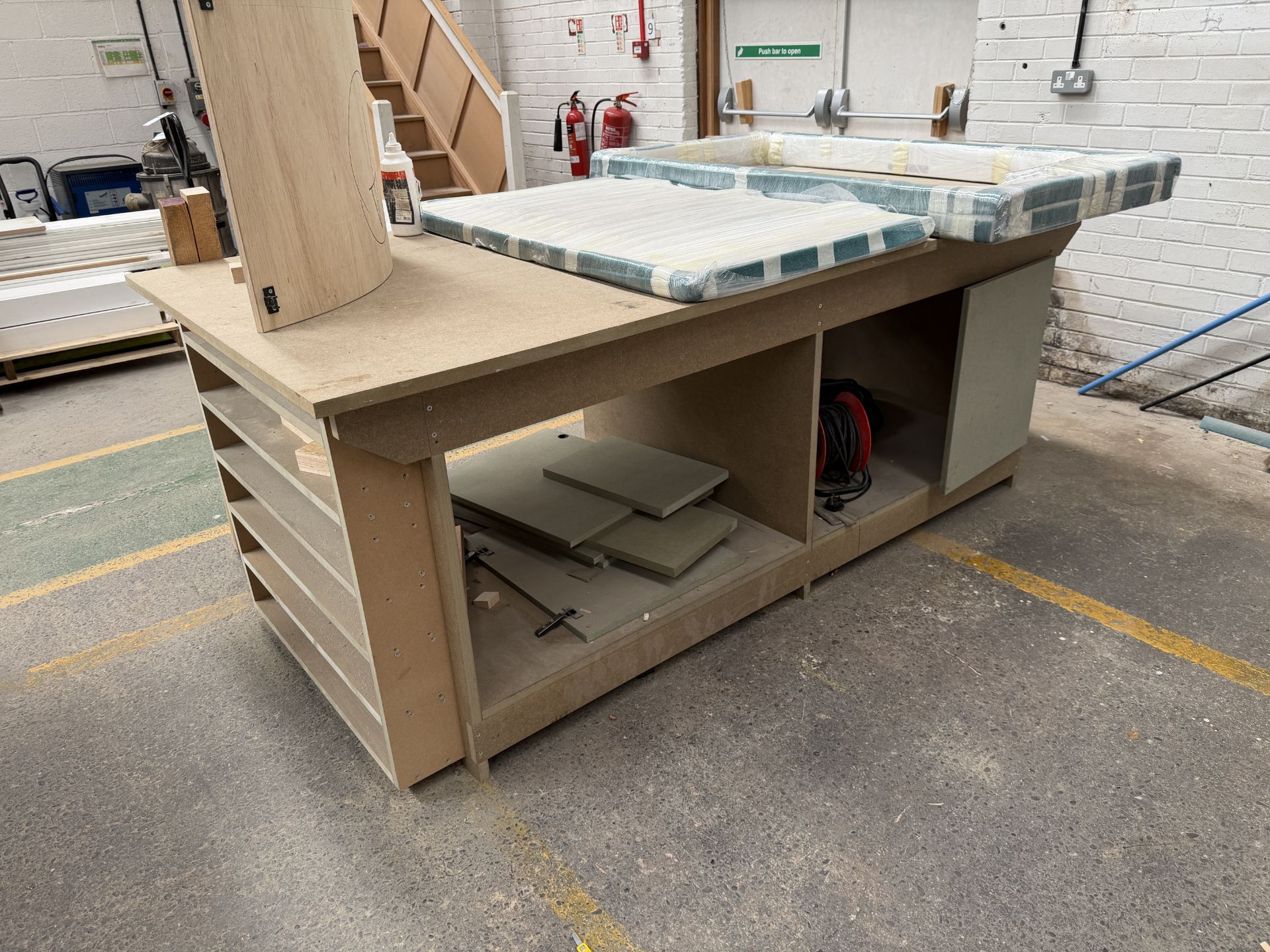 4 x Large MDF Work Tables - Image 3 of 4