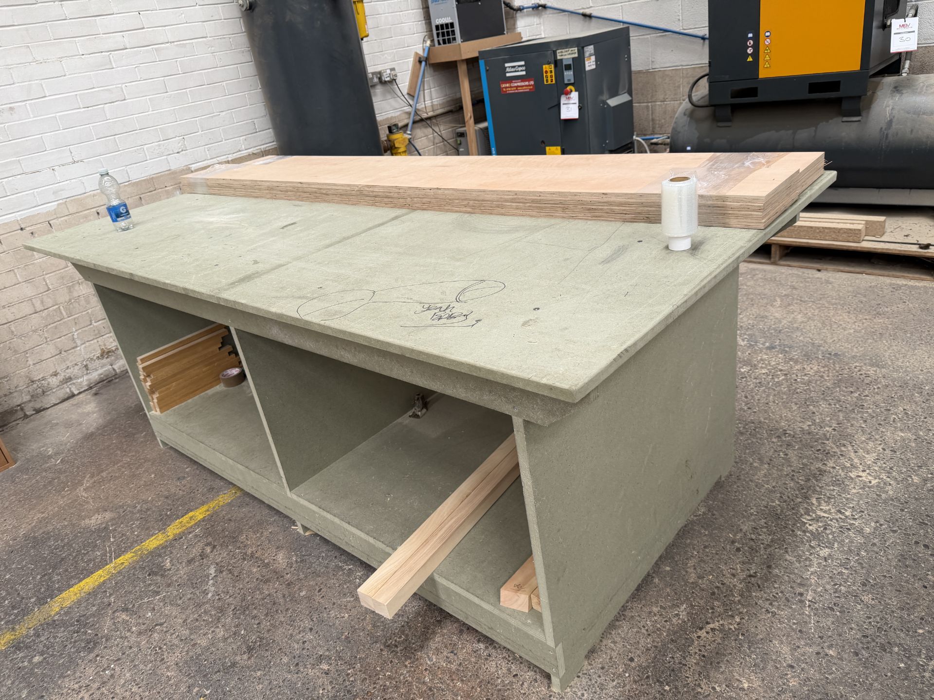 4 x Large MDF Work Tables - Image 2 of 4