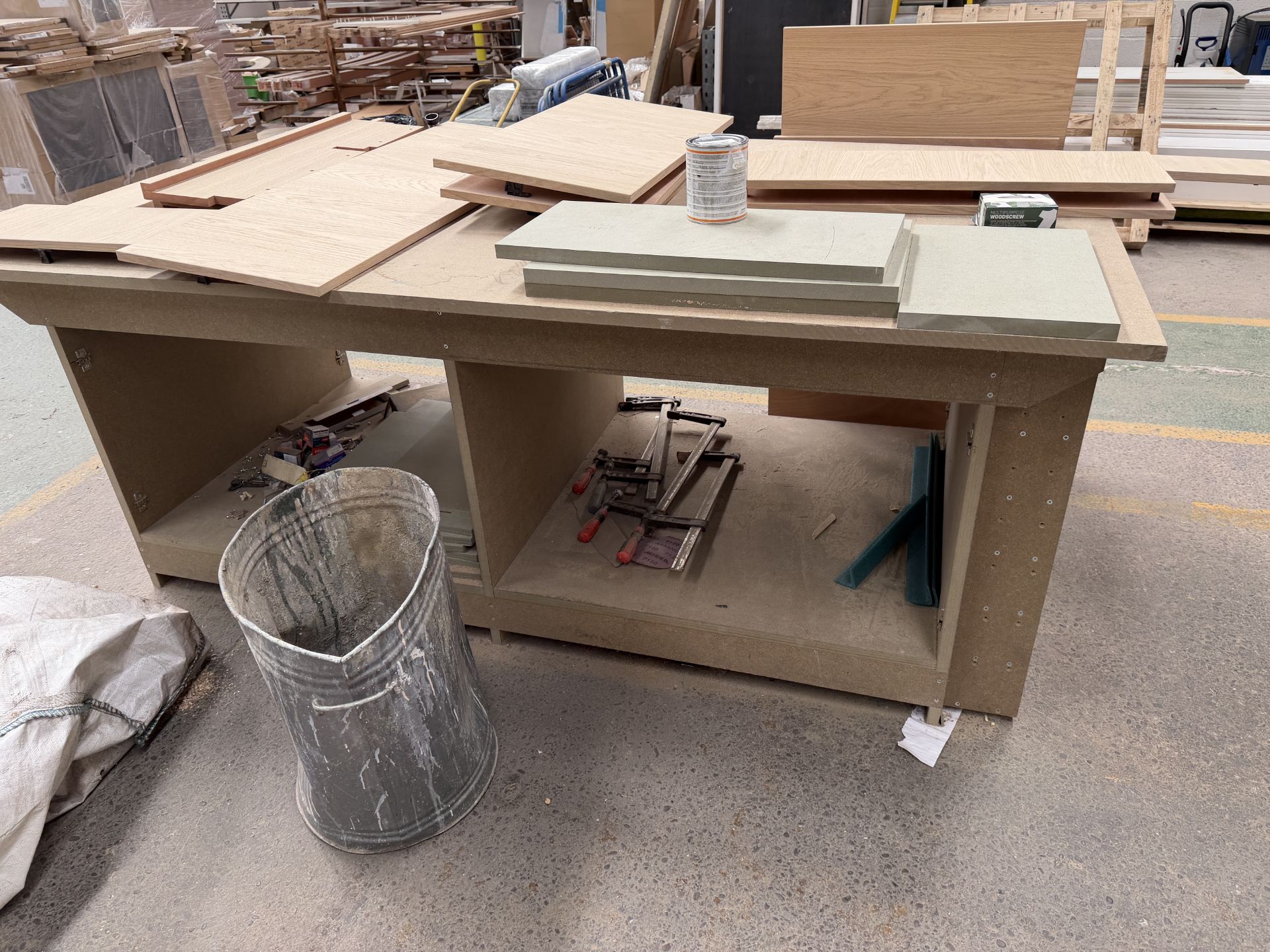 4 x Large MDF Work Tables - Image 4 of 4