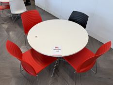 5 x Round Canteen Tables & 20 Chairs
