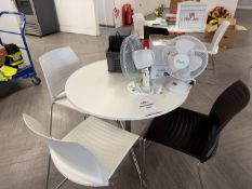 5 x Round Canteen Tables & 20 Chairs