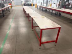 7 x Height Adjustable Work Benches