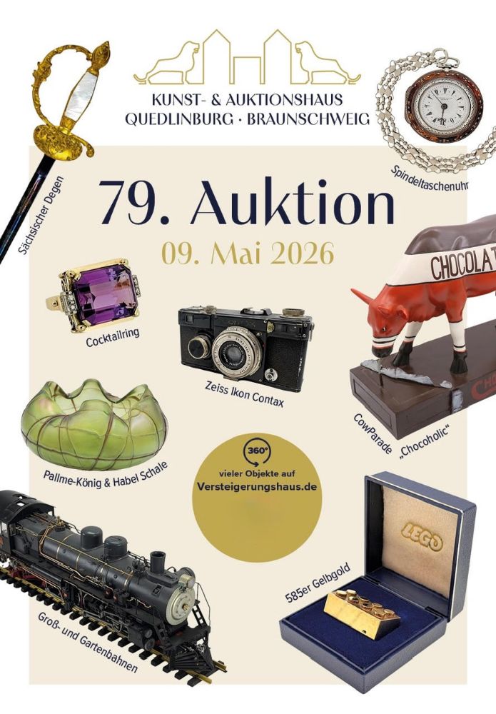 79. Auktion im Kunst- und Auktionshaus Quedlinburg - Kunst, Antiquitäten, Design & Sammlerstücke