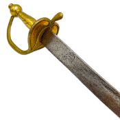 Preußischer Grenadiersäbel M1816 mit Monogramm Friedrich Wilhelm Rex und Messinggefäß