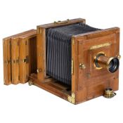 Frühe deutsche Reisekamera mit 2 Voigtländer-Optiken, um 1880