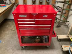 US General Pro 5-Drawer Rolling Service Cart & Assorted Mechanics Hand Tools