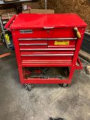 US General Pro 5-Drawer Rolling Tool Cart & Assorted Shop Tools