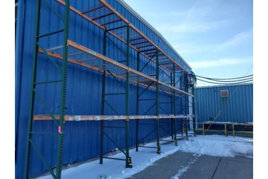 Qty 5 sections - 16ft pallet racking. 42in deep.
