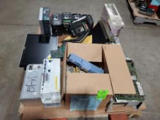 *Parts repairable* Pallet of Eaton VFDs, Bosch Rexroth Servo Drive, Dell Monitor, and PCB Boards