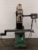3hp Proto TRAK model DPME2 vertical CNC milling machine. Proto Trak Edge 3 controls.