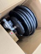 Fuel boss 12 volt fuel pump with 3/4 automatic 45ft hose reel with automatic nozzle (10)