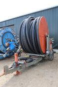 1995, Bauer Irrigation Reel System, on Bauer single axle trailer, type: 10-400.