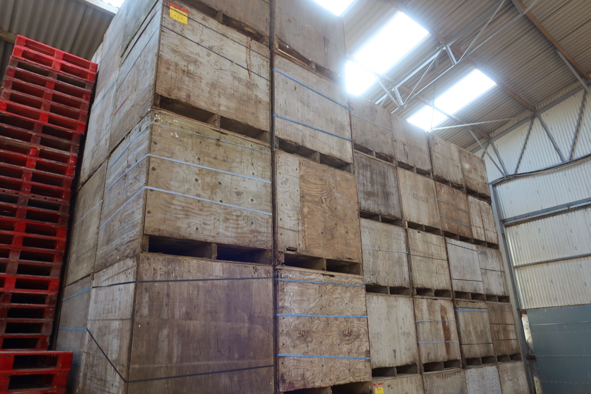 60 x Wood Onion and Bulb Drying / Storage Boxes, 4' x 4' x 4', ventilated floor, suitable for