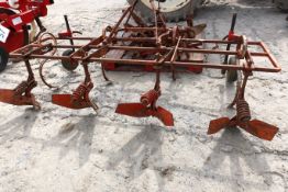 Triple K spring tine harrow drill hoeing cultivator three drill spaders, with qty of spares.