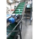 2016, Tong Metal Belt Lift Elevator Conveyor with S/Steel Contact Plates, 0.7m (w). This lot is