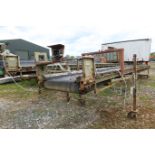 2 x Herbert steel framed belt conveyors, 29' (l) x 2' (w).