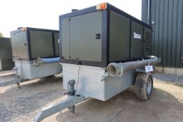 2021, Briggs Irrigation Pump on single axle trailer, silent canopy, JCB diesel engine TCA-85,