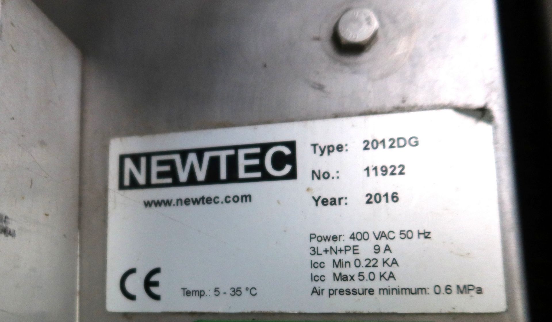 2016, Newtec DG 20 Series, 12 Head Multi Weigher, Type: 2012 DG, No: 11922. This lot is subject to - Image 4 of 4