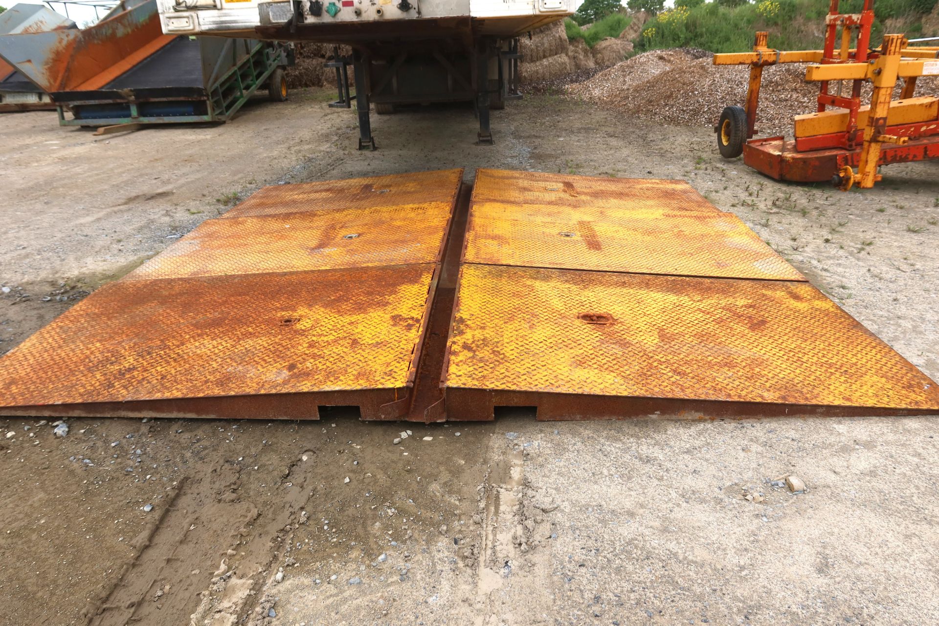 Irrigation road crossing ramps - Metal angled road covering to protect irrigation pipe