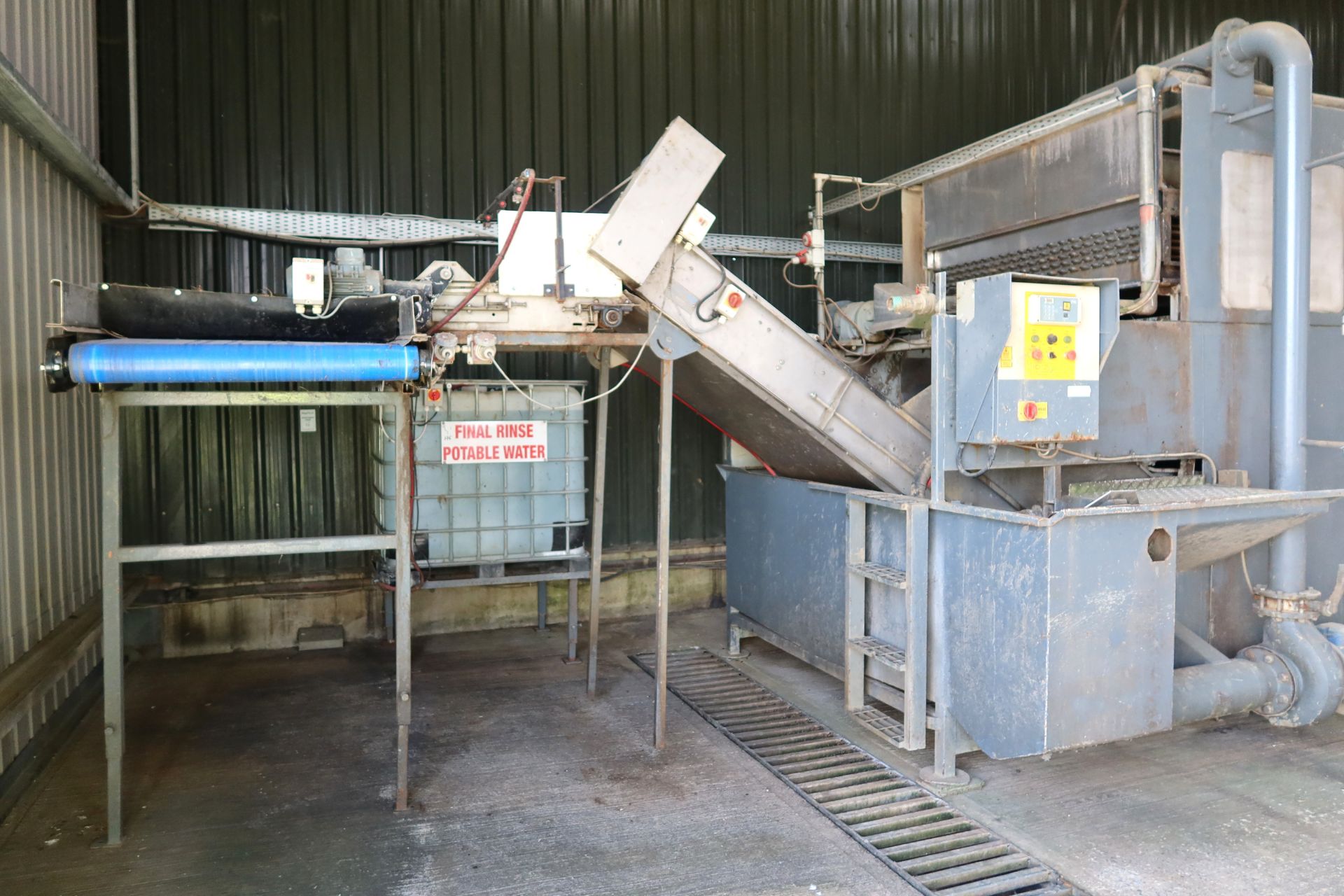 Tong Peal Hydro Cooler for fruit and vegetables, with wide belt web conveyor, 2014, DC s/steel - Image 5 of 14