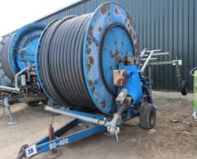 Briggs Irrigation Reel System, on 1994, Ocmis single axle trailer, type 90 R3.