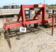 Metal framed poly lifting machine, 3 point linkage, rear depth wheel.