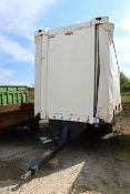 Don-Bur curtain sider twin axle tractor trailer, 24' x 8', super singles.