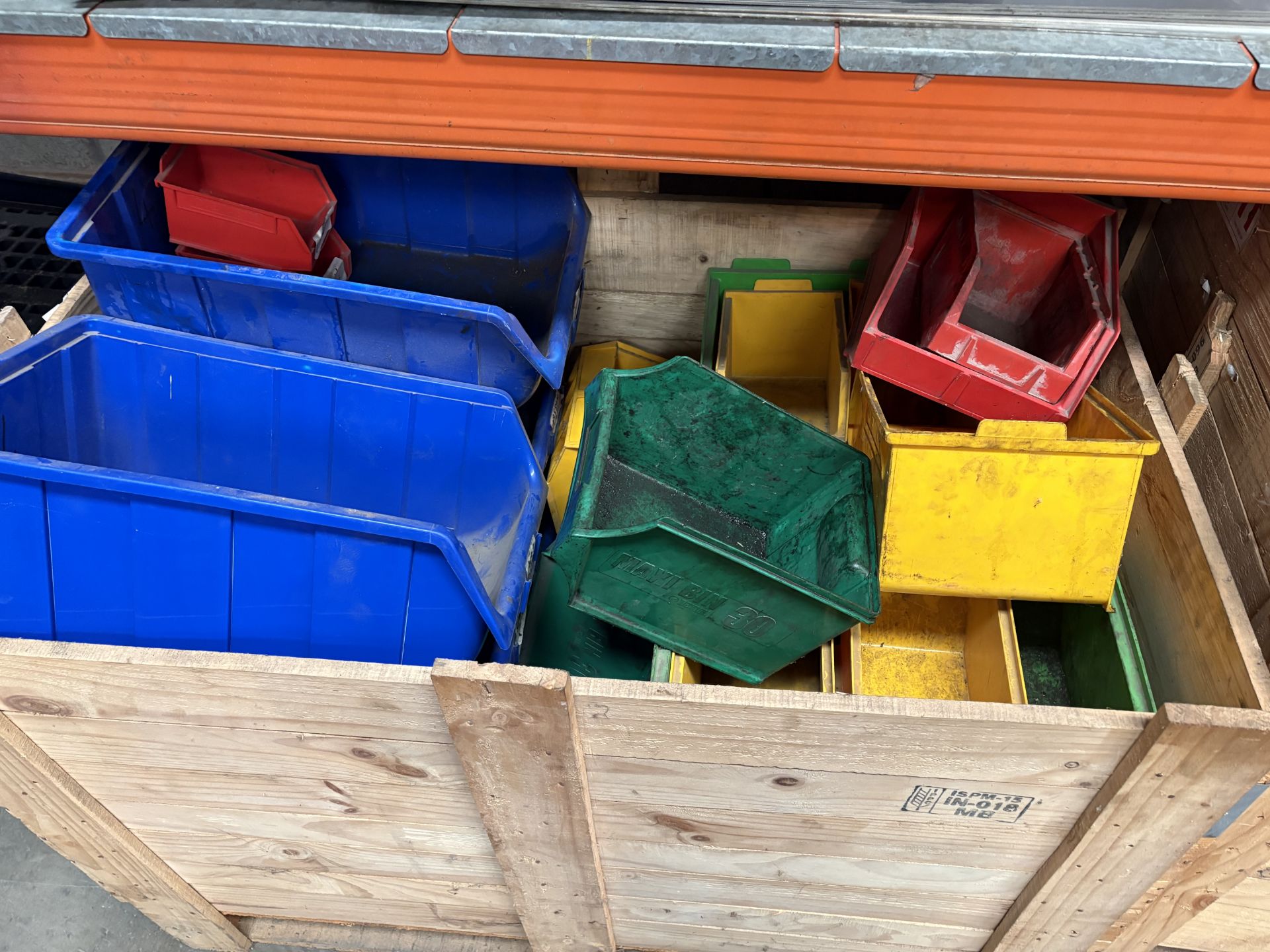 2 x Wooden Boxes of Lin Bins. - Image 2 of 3