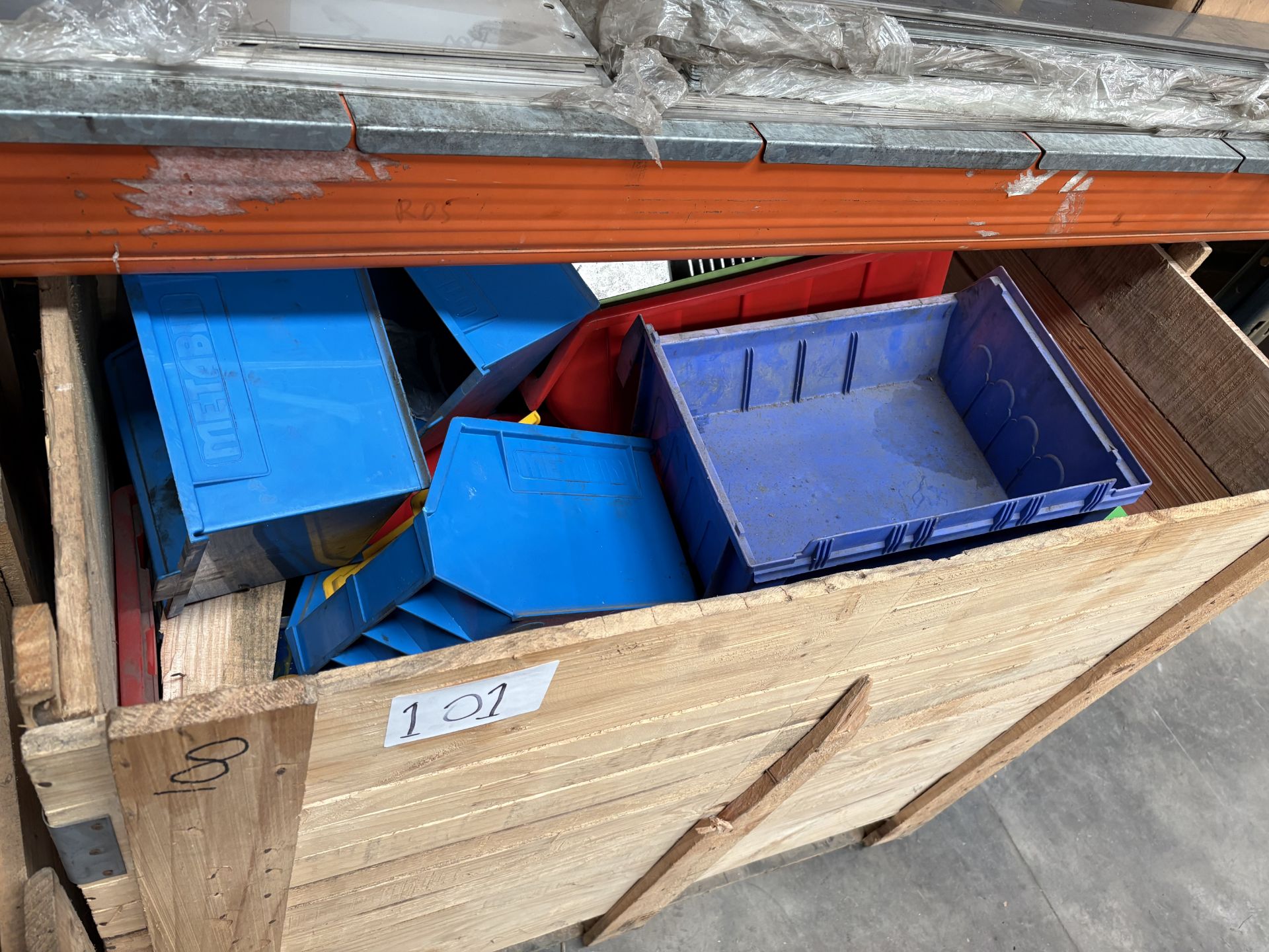 2 x Wooden Boxes of Lin Bins. - Image 3 of 3