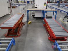 (2) Pentalift Electric Scissor Lift Conveyors