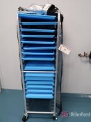 Metal Rack w/ Plastic Trays and Cover
