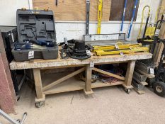 7'X3' PORT. WOOD WORKBENCH W/ LOWER SHELF