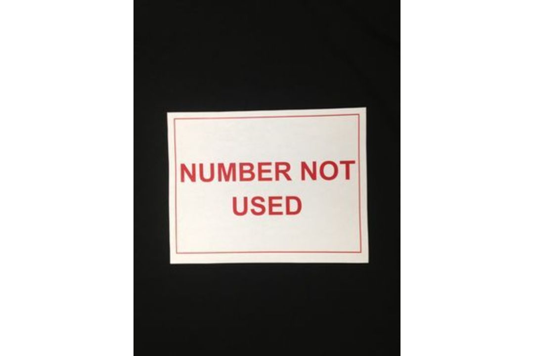 number not used