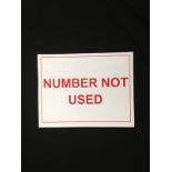 number not used