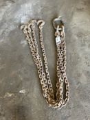 6' 4-WAY SPREADER LIFTING CHAIN W/ SLIP HOOKS