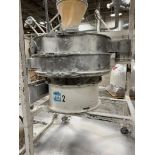 Sweco Approximate 48" Diameter Stainless Steel Single Deck Vibratory Screener. With top cover, carbo
