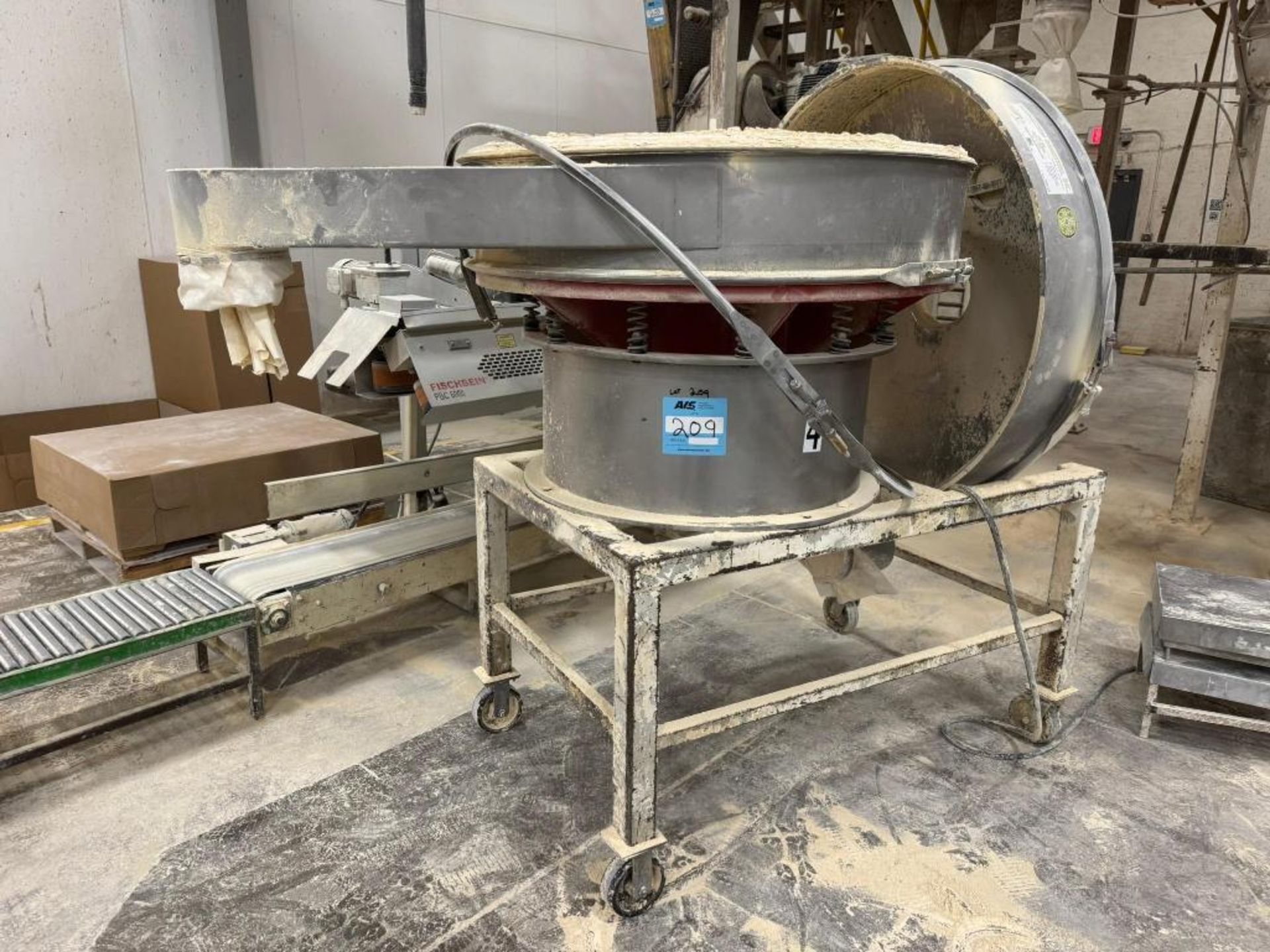 Thermal Engineering Approximate 48" Diameter Stainless Steel Single Deck Vibratory Screener, Model S