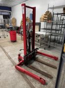 Dayton Hydraulic Fork Lifter, Model# 4VME8. Approximate 2000# capacity.