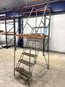 ULine 7-Step Rolling Safety Ladder, 450# Capacity.